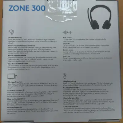 Auriculares Logitech Zone 300 con Bluetooth y micrófono - miniatura 2
