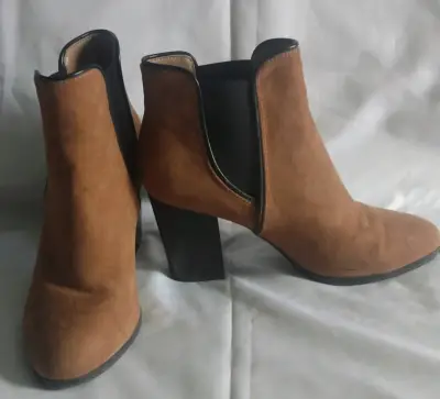 Botines de tacón alto color marrón - miniatura 1
