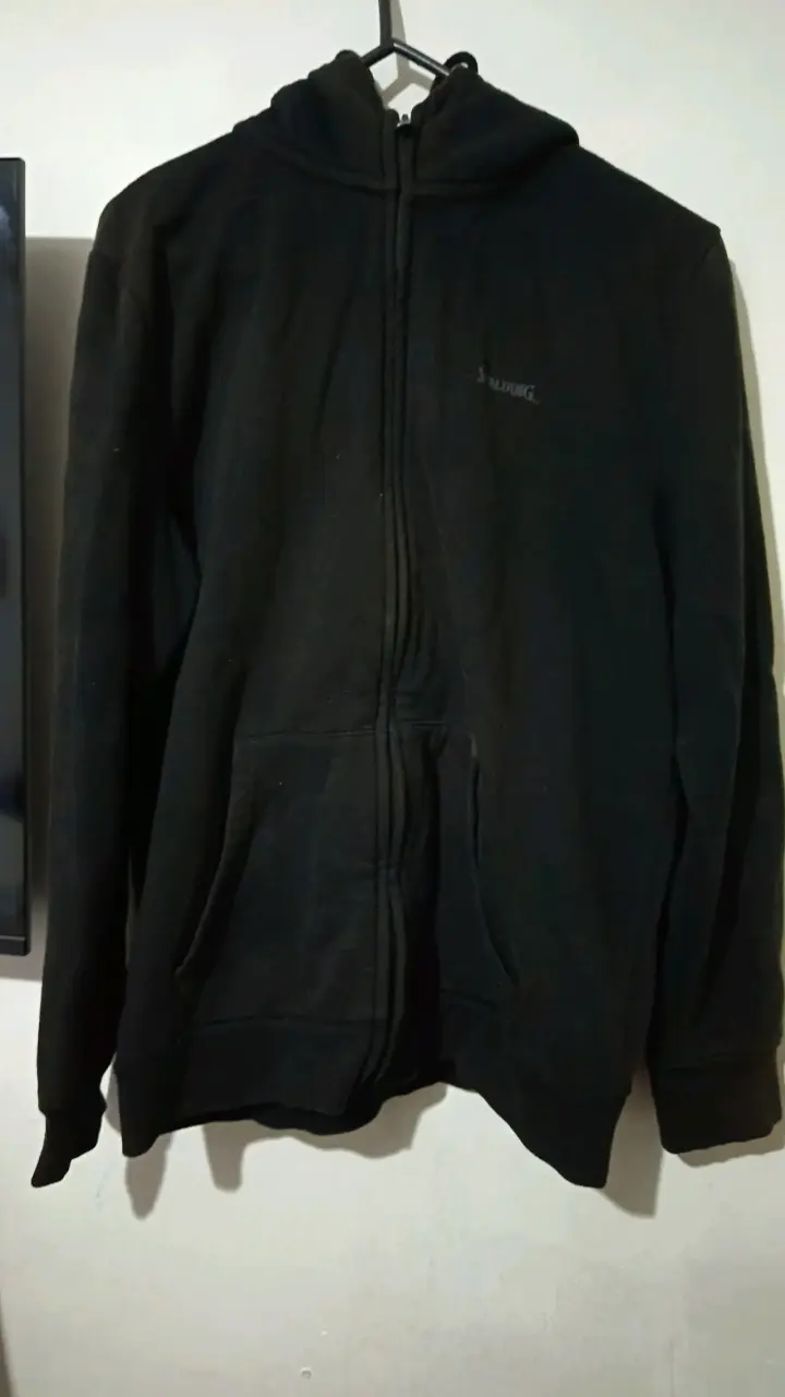 Polerón negro con capucha Spalding - 1