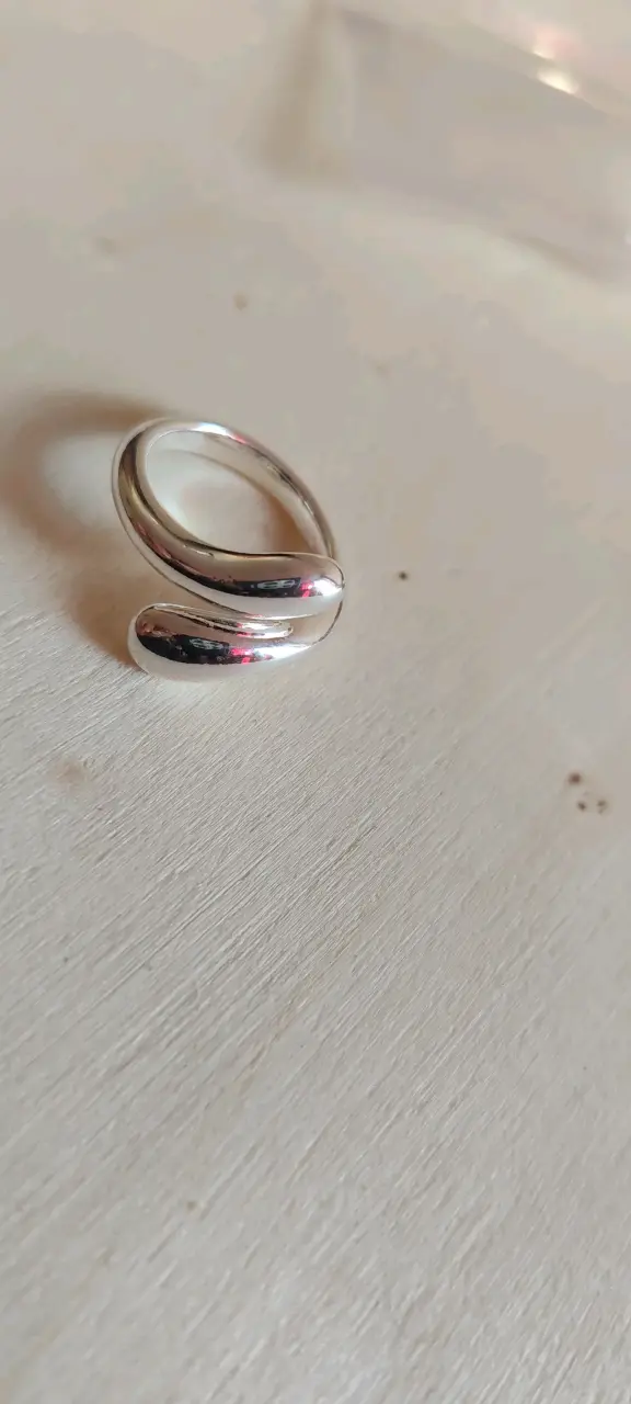 Anillo de plata ajustable moderno - 1