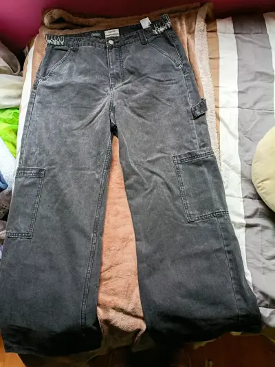 Pantalones cargo negros para hombre - miniatura 1