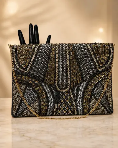 Bolso de fiesta LULÚ bordado con cuentas - miniatura 1