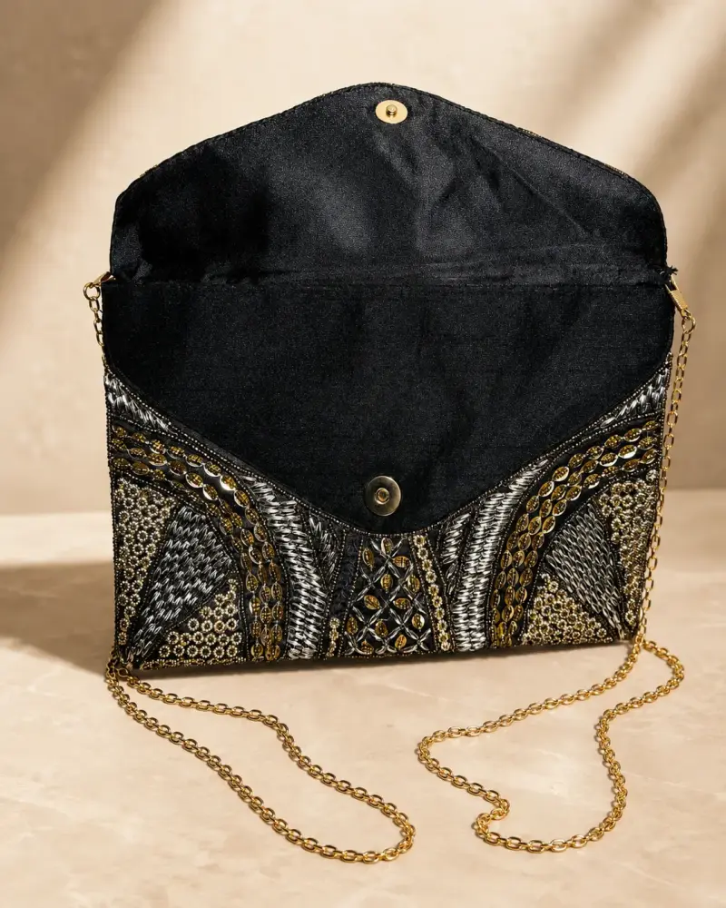Bolso de fiesta LULÚ bordado con cuentas - 4