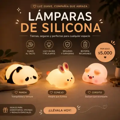 🌟Lámparas de silicona LED, infantil - miniatura 1