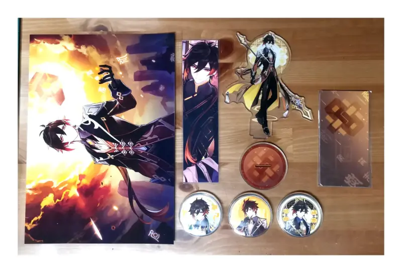 Set de Productos de Zhongli Genshin Impact