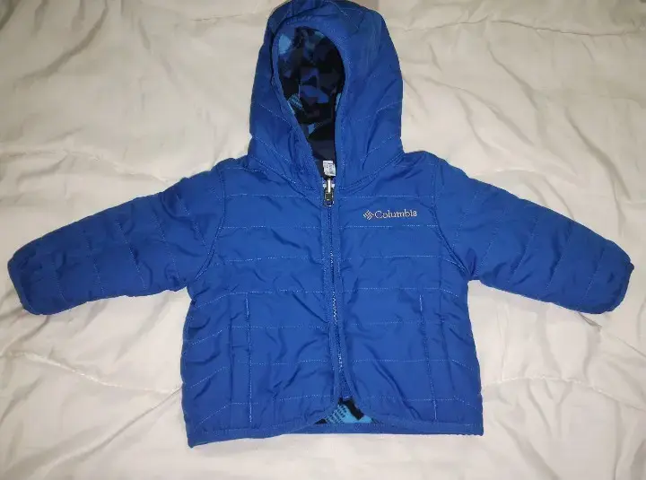 Chaqueta azul para niño Columbia con capucha - 1