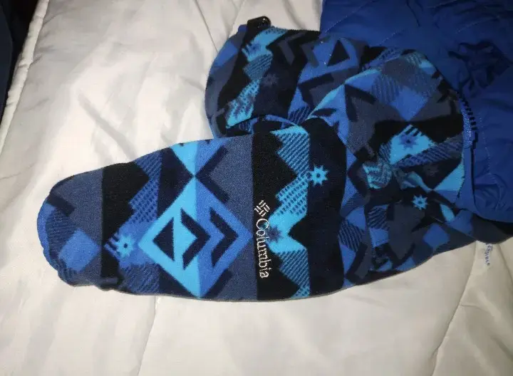Chaqueta azul para niño Columbia con capucha - 3