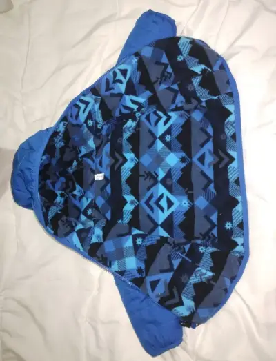 Chaqueta azul para niño Columbia con capucha - miniatura 4