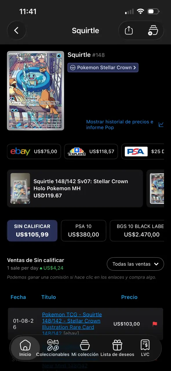 Carta Pokémon Squirtle #148 Stellar Crown FULLART - 3