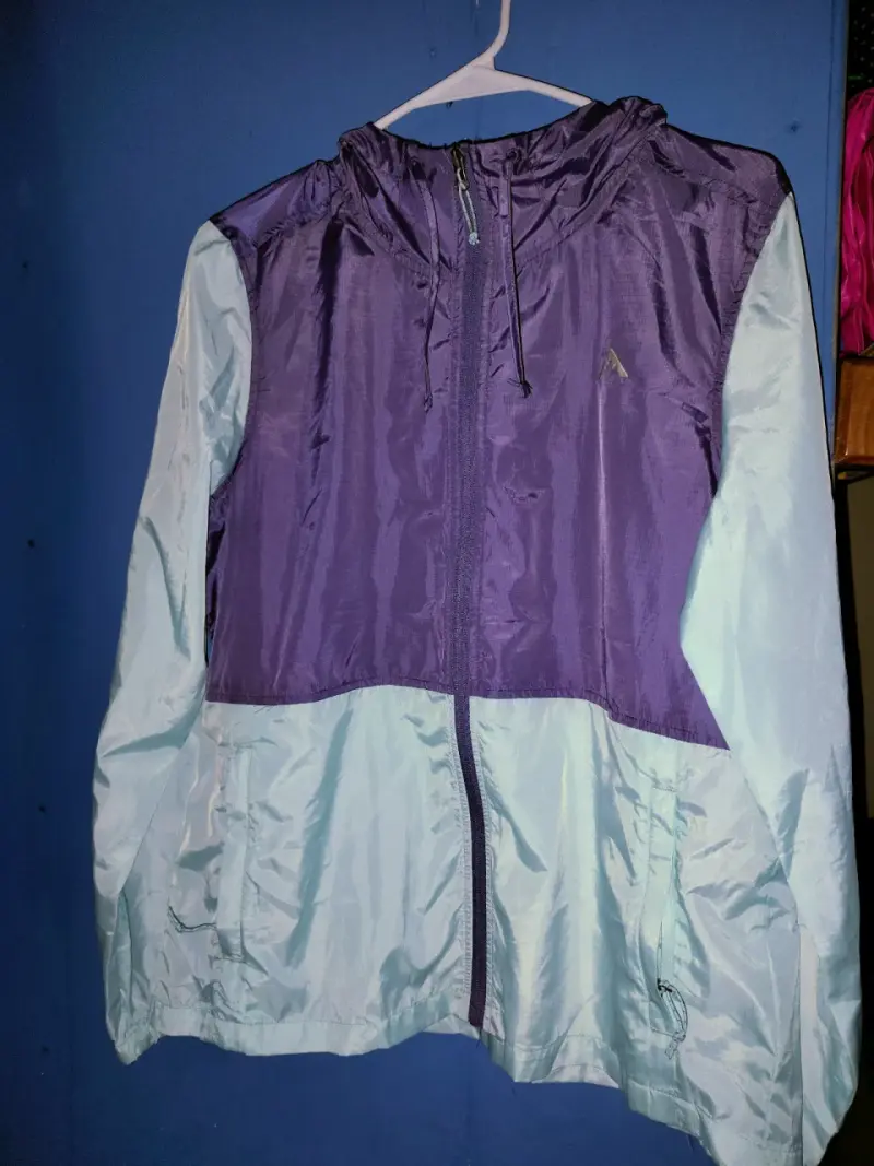 Chaqueta cortaviento Alpinextrem morada y celeste - 2