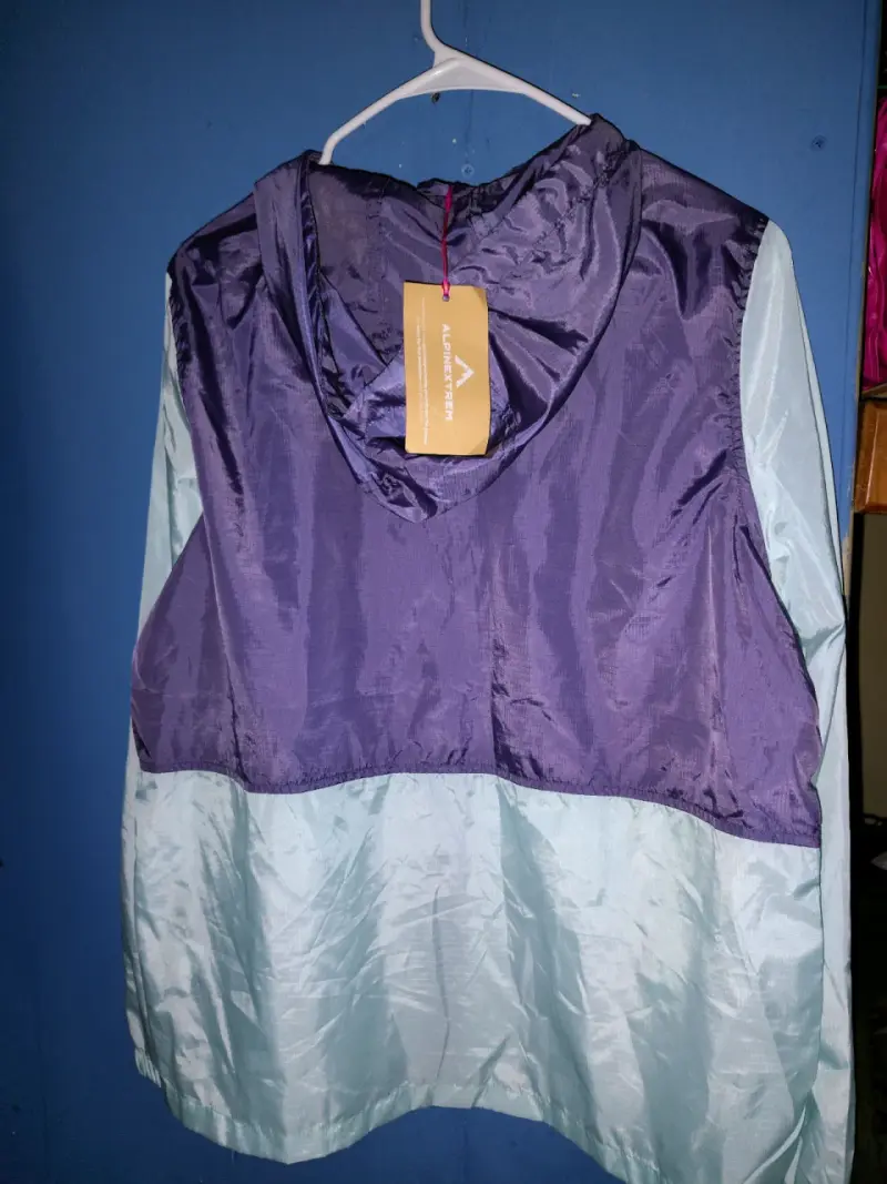 Chaqueta cortaviento Alpinextrem morada y celeste - 3