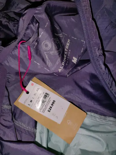 Chaqueta cortaviento Alpinextrem morada y celeste - miniatura 5
