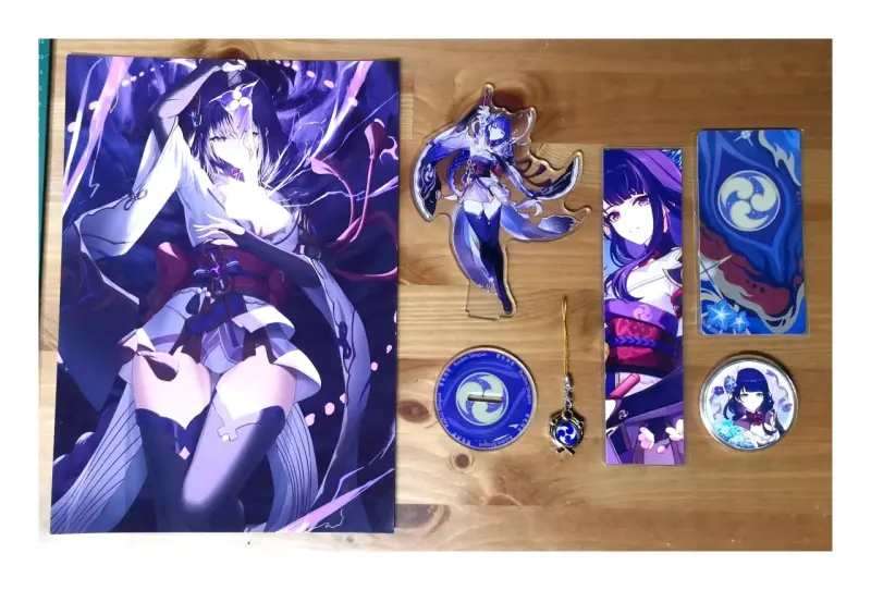 Set de Productos Raiden Shogun Genshin Impact