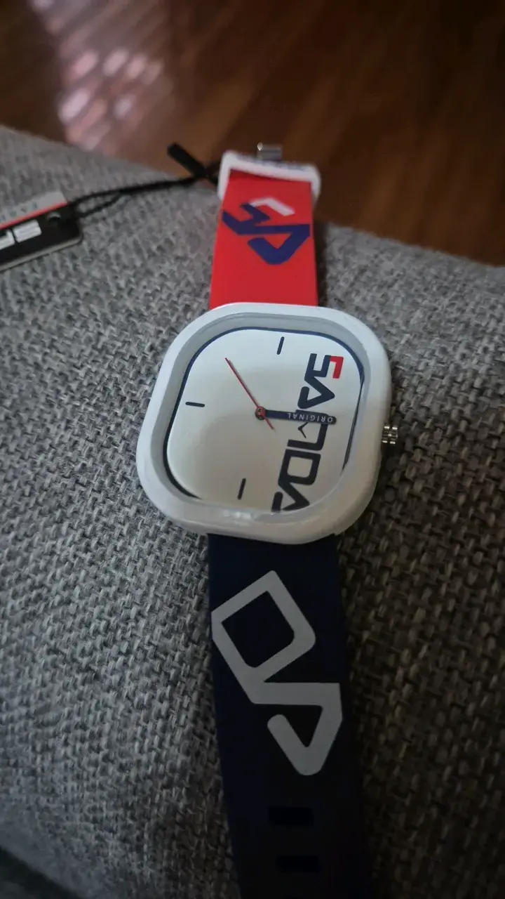 Reloj de pulsera unisex Sanda azul y rojo - 2