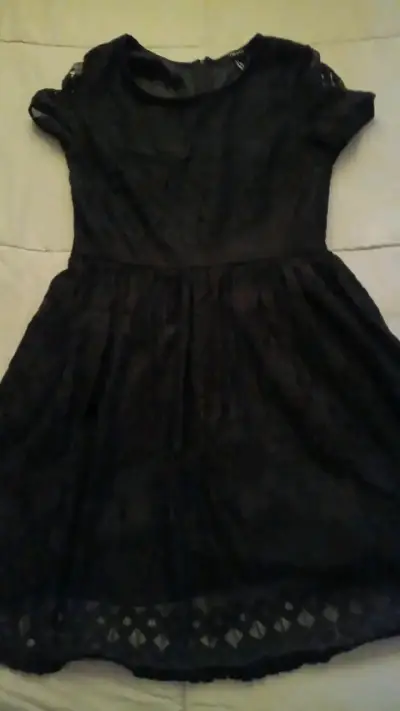 Vestido negro con lunares blancos talla S - miniatura 3