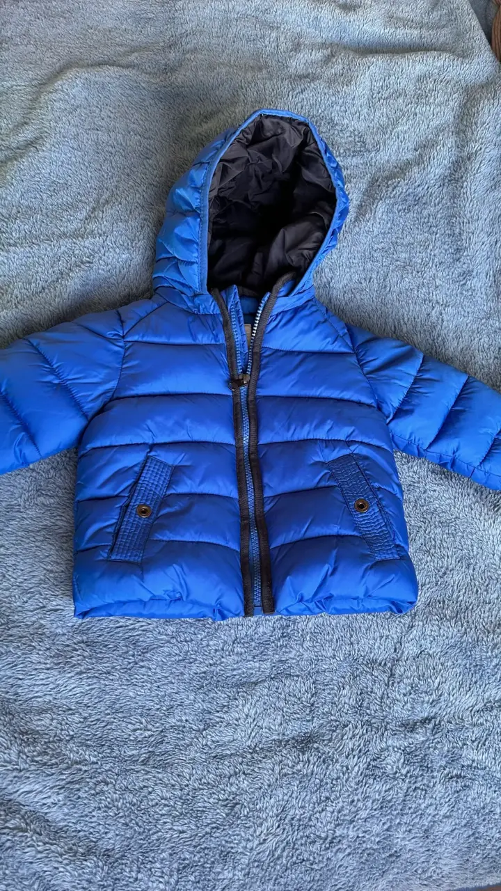 Chaqueta acolchada azul para bebé Zara 9-12 meses - 1