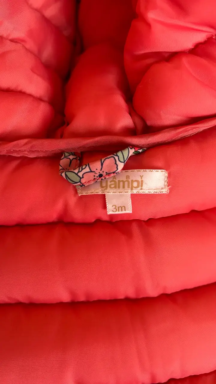 Chaqueta acolchada floral para bebé 3 meses - 2