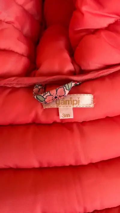 Chaqueta acolchada floral para bebé 3 meses - miniatura 2