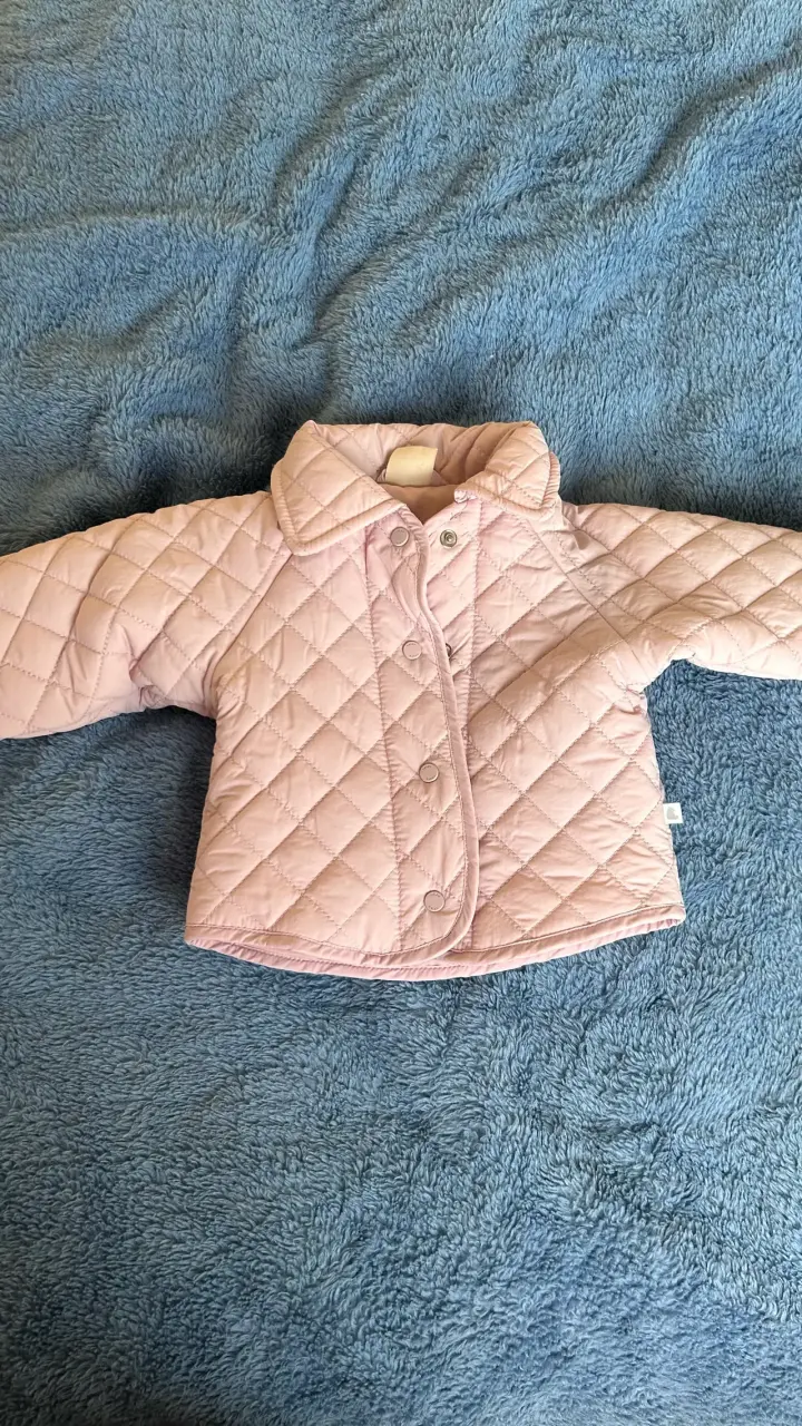 Chaqueta acolchada rosada para bebé Tribu - 1