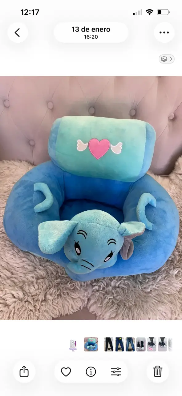 Silla de apoyo para bebé con diseño de elefante