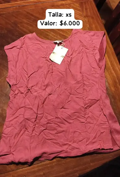 Vestido estampado rojo y blanco talla L - miniatura 4