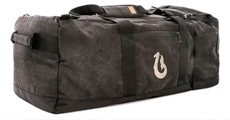 Bolso de viaje grande negro con logo - 1