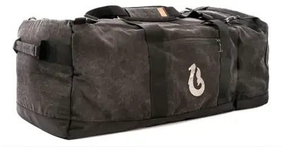 Bolso de viaje grande negro con logo - miniatura 1