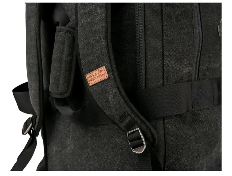 Bolso de viaje grande negro con logo - 3