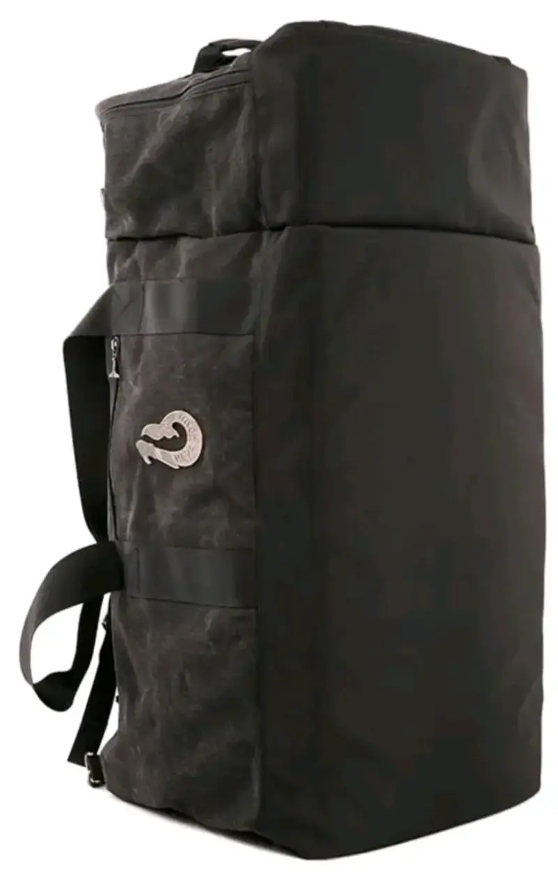 Bolso de viaje grande negro con logo - 4