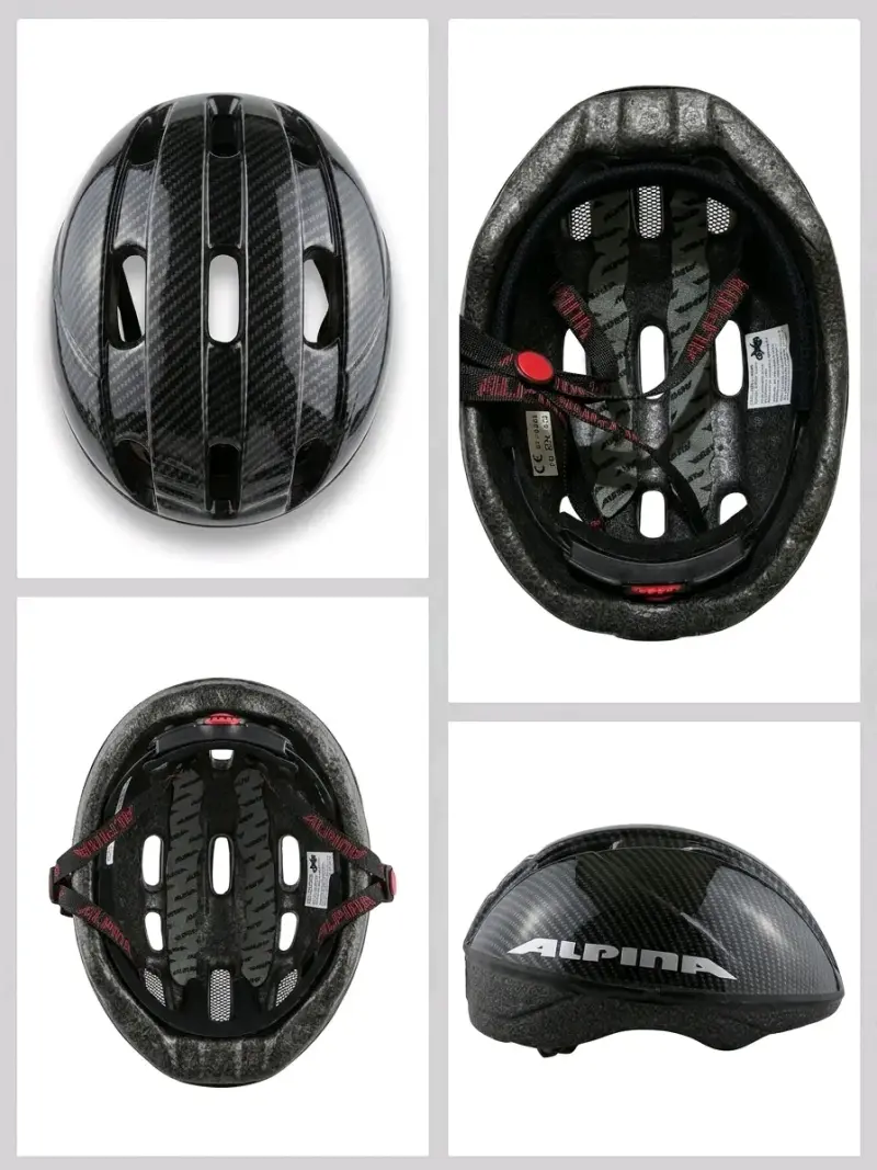 Casco de ciclismo Alpina negro con diseño aerodinámico - 4