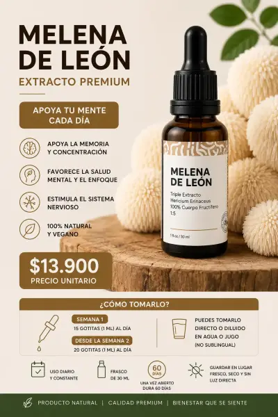Extracto Premium de Melena de León y Cordyceps - miniatura 1