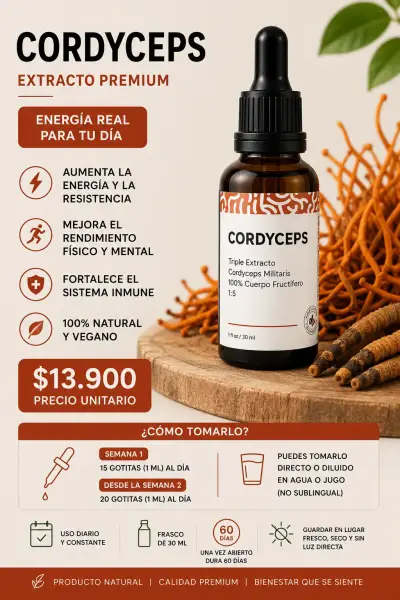 Extracto Premium de Melena de León y Cordyceps - miniatura 2