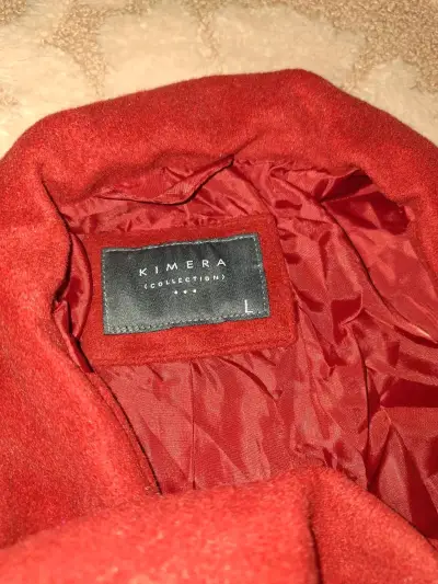 Abrigo rojo de lana Kimera para mujer - miniatura 2