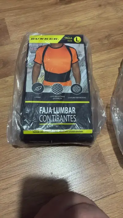 Faja lumbar con tirantes Bunker talla L - miniatura 1