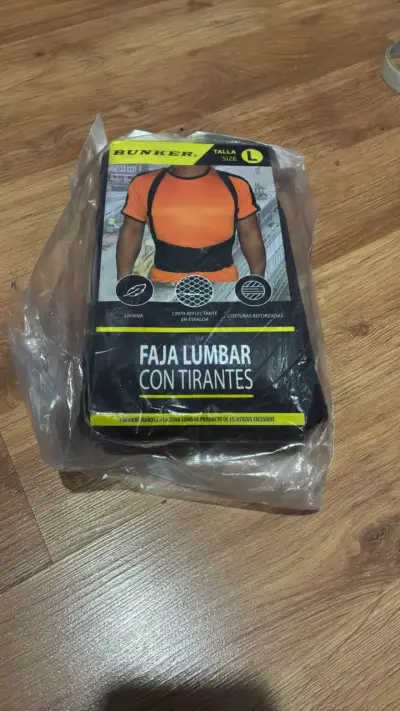Faja lumbar con tirantes Bunker talla L - miniatura 1