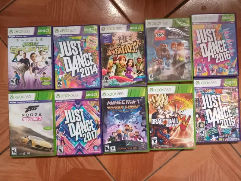 Colección de juegos Xbox 360 Kinect variados