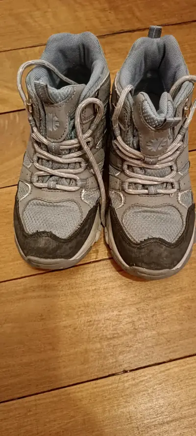 Botas de senderismo grises para niños, talla 33 - miniatura 1