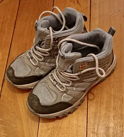 Botas de senderismo grises para niños, talla 33 - miniatura 2