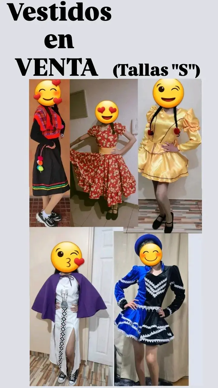 Vestidos típicos chilenos en talla S
