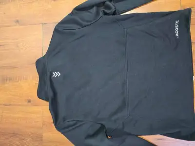 Chaqueta negra Lacoste con cierre completo - miniatura 2