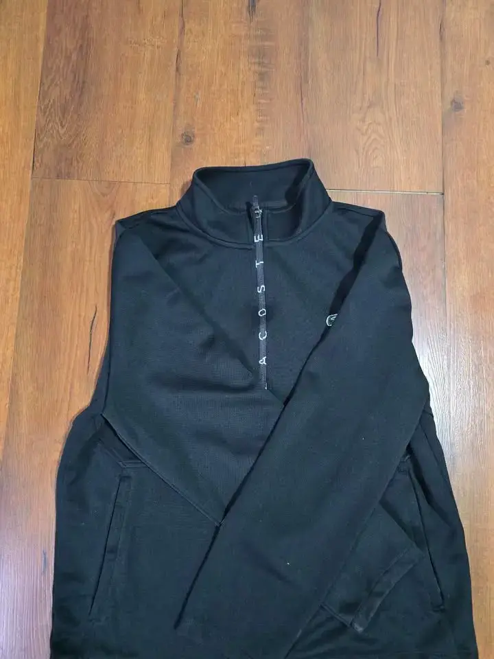 Chaqueta negra Lacoste con cierre completo - 3