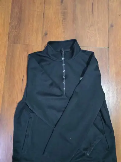 Chaqueta negra Lacoste con cierre completo - miniatura 3