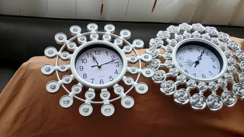 Relojes de pared decorativos con diseño floral - 1
