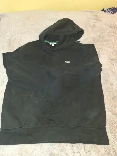 Polerón con capucha negro Lacoste talla XL - miniatura 1