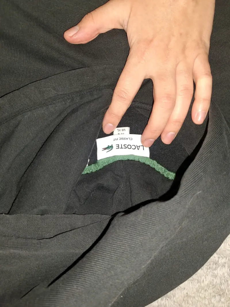 Polerón con capucha negro Lacoste talla XL - 2