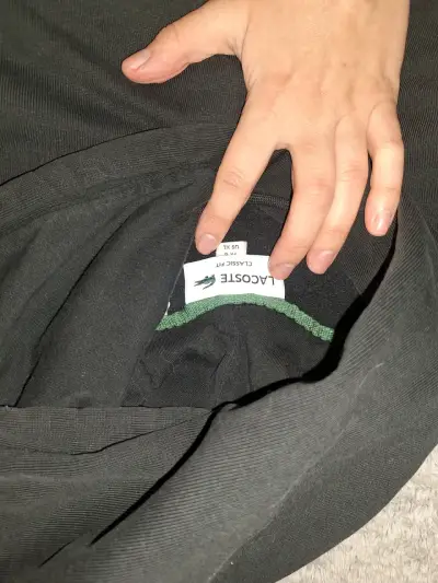 Polerón con capucha negro Lacoste talla XL - miniatura 2