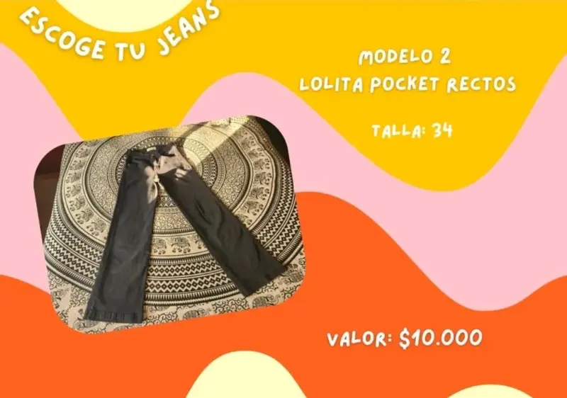 Jeans Lolita Pocket Rectos Talla 34
