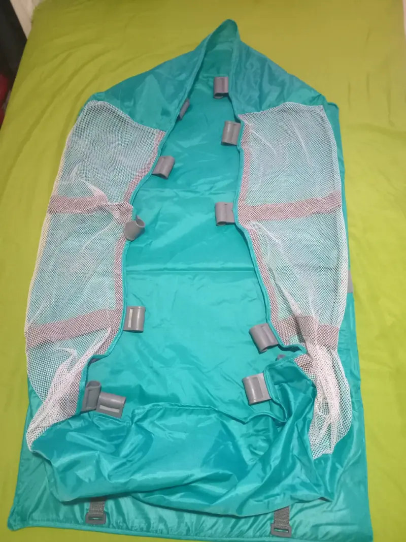 Cuna corral plegable para bebé color turquesa - 6