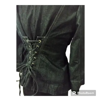 Chaqueta de mezclilla con cordones ajustables - miniatura 3