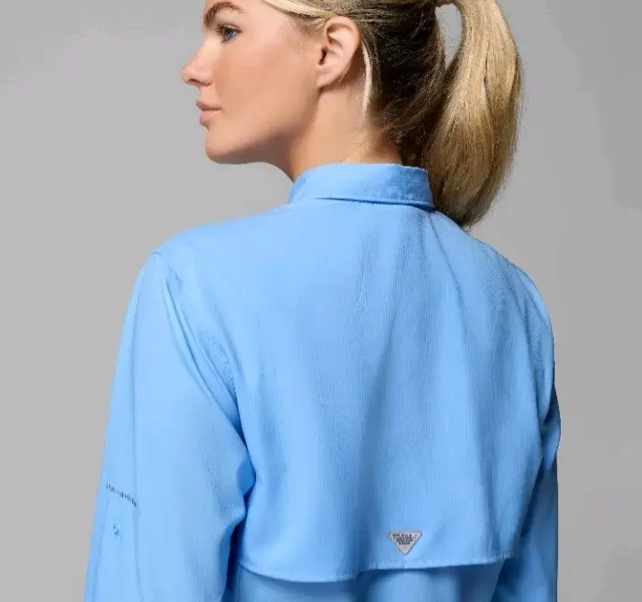 Camisa Columbia Omni-Shade azul para mujer - 3